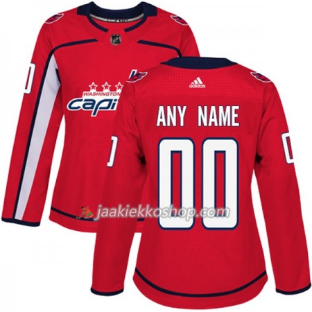 Nainen NHL Washington Capitals Custom Adidas 2017-2018 Punainen Authentic